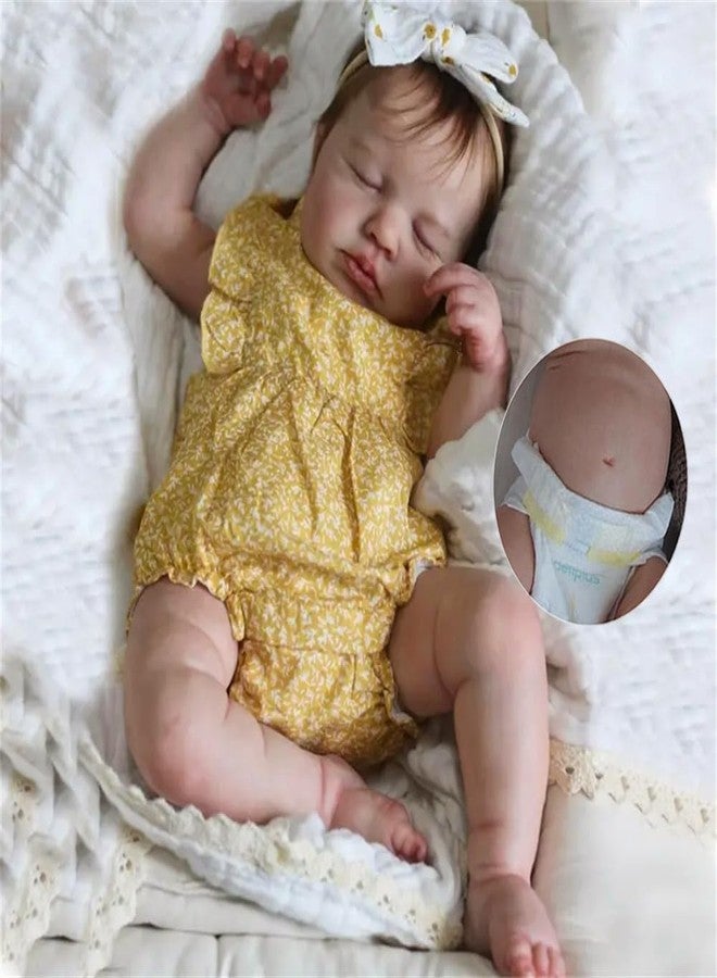 Zero Pam Reborn Baby Dolls Silicone Full Body-20 Inch Realistic Baby Doll, Posable 3D Skin Anatomically Correct Girl, Real Life Babys Doll, Silicone Reborn Dolls with Accessories - Image 1